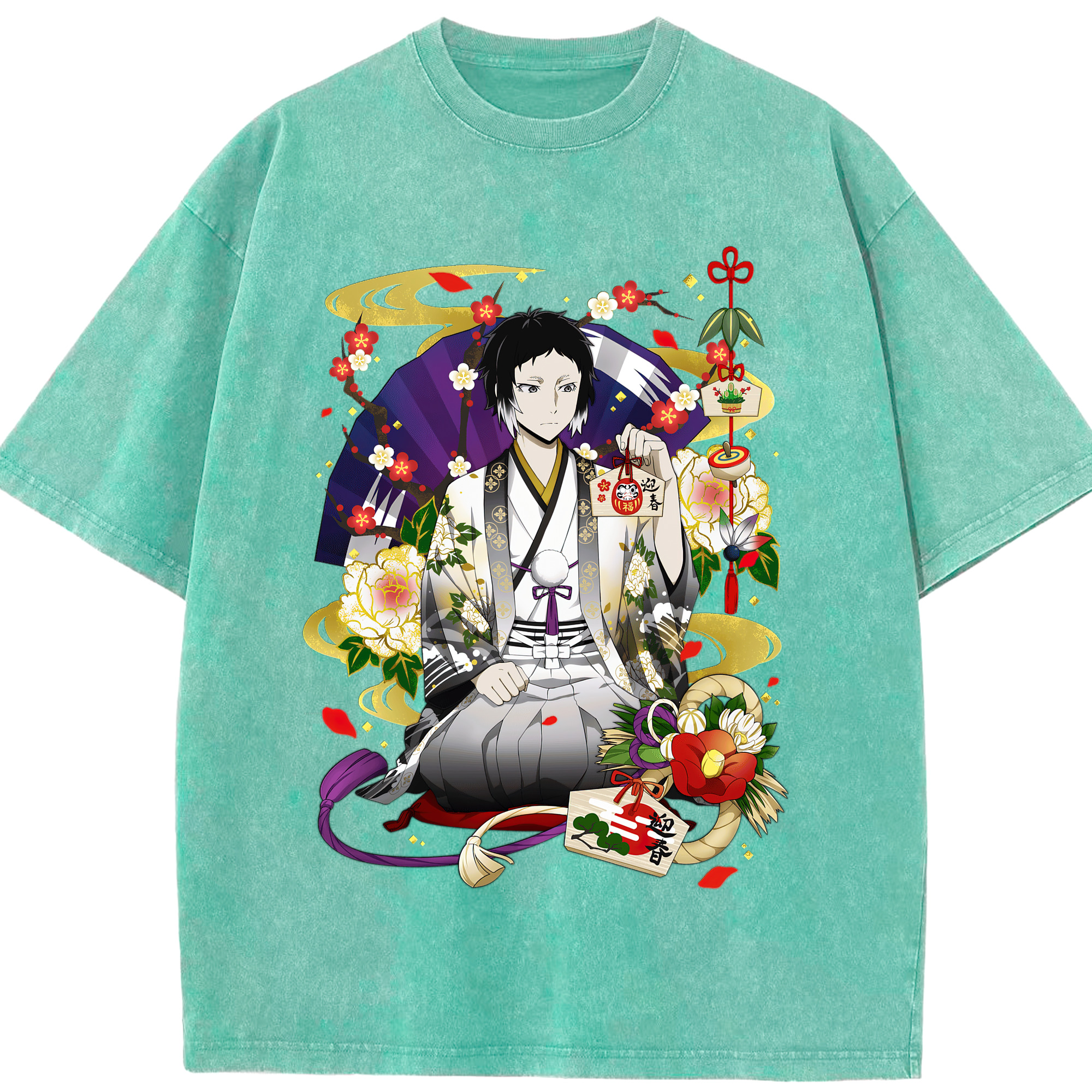 （画像用） 文豪ストレイドッグス Bungo Stray Dogs 綿100% ヴィンテージ風 半袖Tシャツ（フロントプリント）